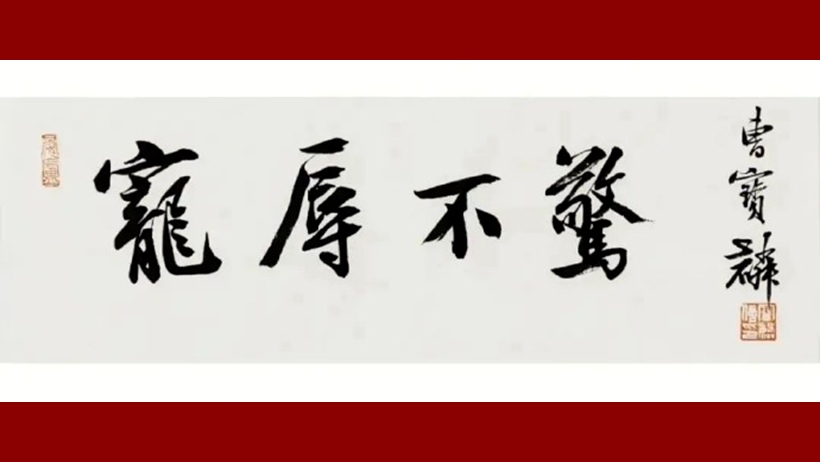 书画收藏|著名书法家曹宝麟书法作品《宠辱不惊》缩略图中国题字网